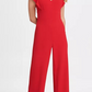 DKNY Women's Ruffle Detail Jumpsuit Red Size 4