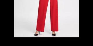 DKNY Women's Ruffle Detail Jumpsuit Red Size 4