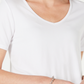 JM Collection Women's Lattice Back V Neck Top White Size Petite L