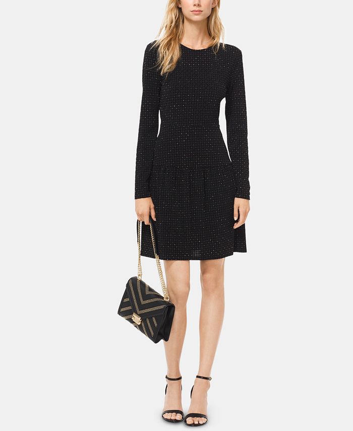 Michael Michael Kors Embellished Shirt Dress Size Petite L