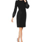Calvin Klein Women's Bling Puff Sleeve Sheath Dress Black Size 2