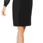 Calvin Klein Women's Bling Puff Sleeve Sheath Dress Black Size 2