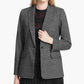 Calvin Klein Women's One Button Plaid Blazer Gray Size 12