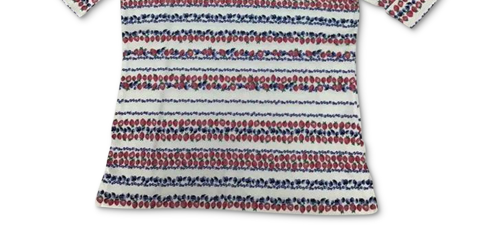 Karen Scott Women's Berry Print Top  White Size Medium