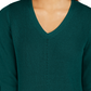 Charter Club Women's V Neck Tunic Sweater Green Size Small