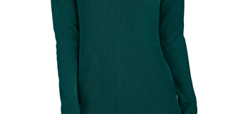 Charter Club Women's V Neck Tunic Sweater Green Size Small