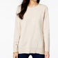 Maison Jules Women's Cotton Crew Neck Sweater Brown Size X-Small