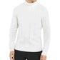 Tasso Elba Men's Cashmere Ribbed Trim Turtleneck Sweater Ivory Size Large