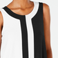 Alfani Women's Colorblocked Sleeveless Top Black Size Petite Medium