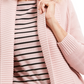 Charter Club Women's Shawl Collar Mixed Stitch Sweater Pink Size Petite S