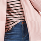Charter Club Women's Shawl Collar Mixed Stitch Sweater Pink Size Petite S