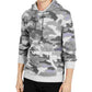 Sun + Stone Men's Camouflage Long Sleeve Oversized Fit Draw String Thermal Sweater Gray Size Large