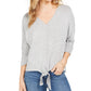 Style & Co Women's Tie Front Top Gray Size XX-Large