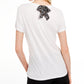 Maison Jules Women's Tie Back Solid T Shirt White Size XX-Large