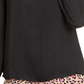 Thalia Sodi Women's Mock Neck Cutout Top  Black Size Small