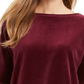 Charter Club Women's Velvet Tie Sleeve Top Burgundy Size X-Small