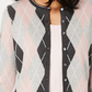 Charter Club Women's Argyle Knit Cardigan Gray Size Large