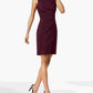 Calvin Klein Women's Starburst Sheath Dress Purple Size 6 Petite