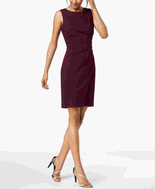 Calvin Klein Women's Starburst Sheath Dress Purple Size 6 Petite