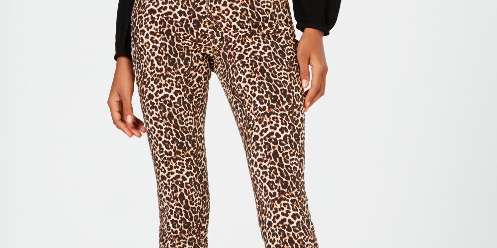 INC International Concepts Women's essential Leopard Skinny Jeans Animal Print Size 2
