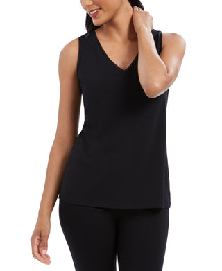 Charter Club Women's Crepe Tank Top Black Size Small