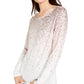 INC International Concepts Women's  Sequin Long Sleeve Top Pink  Size Petite Small