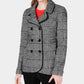 Maison Jules Women's Plaid Blazer Jacket Grey Size Large