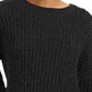 Wynter Women's Long Sleeve Jewel Neck Sweater Black Size Large