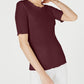 Maison Jules Women's Crewneck Elbow Sleeve Top Wine Size X-Small