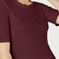 Maison Jules Women's Crewneck Elbow Sleeve Top Wine Size X-Small