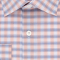Michael Kors Men's Checkered Print Long Sleeve Button Down Shirt Pink/Purple Size 17/32-33