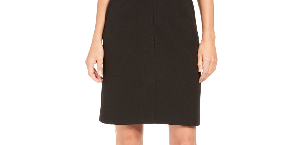 Anne Klein Women's Antonioni Crepe Skirt Black Size 10