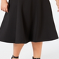 Calvin Klein Women's Plus MIDI Fit & Flare Dress Black Size 16W