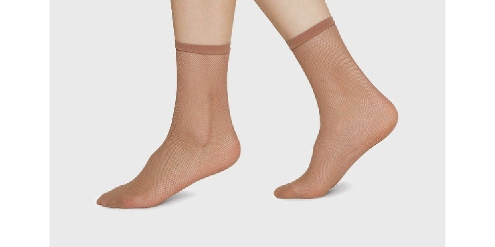 Swedish Stockings Women's Elvira Net Caramel Socks Brown One Size