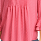 Charter Club Women's Applique Pintuck Blouse Pink Size X-Small