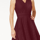 Charter Club Women's Lace Fit & Flare Dress Red Size X-Small