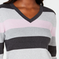 Karen Scott Women's Colorblocked V Neck Cotton Sweater Gray/Pink Size X-Small