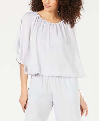 Alfani Women's Bubble Hem Blouse  GreySize Medium