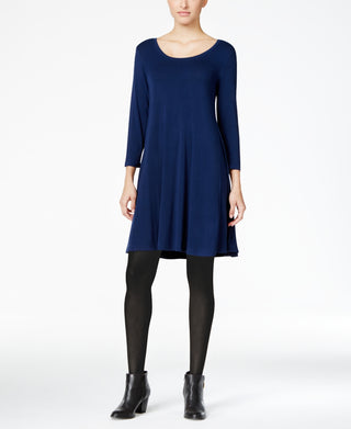 Style & Co Women's Swing Dress Blue Size Small