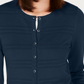 Charter Club Women's Textured Cardigan Sweater Blue Size Petite X-Large