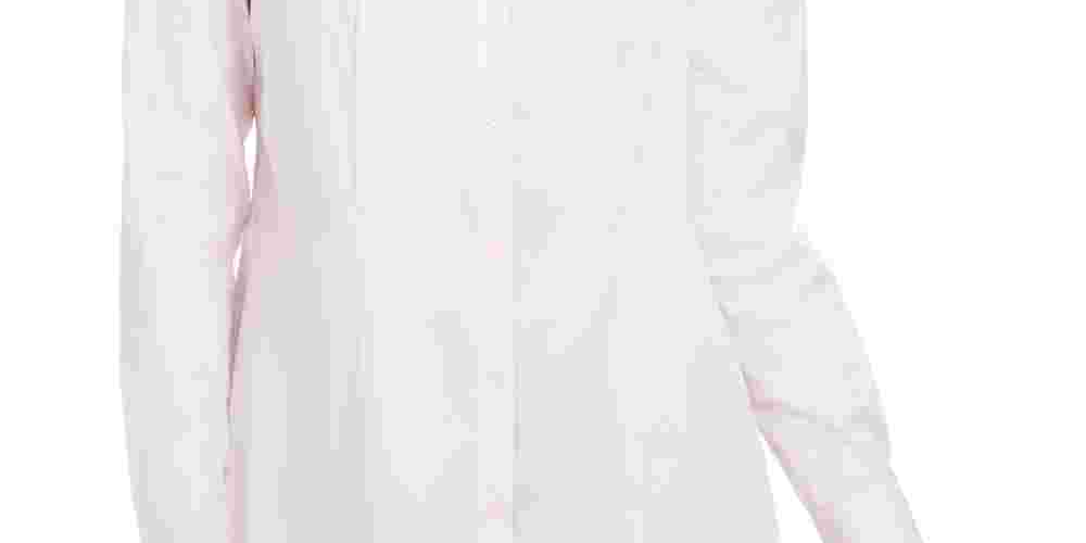 Charter Club Women's Classic Button Front Shirt Pink Size 16