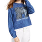 True Vintage Women's Cotton Mtv Graphic-Print T-Shirt Blue Size Small