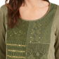 JM Collection Women's Cotton Crochet Patchwork Top Green Size X-Small