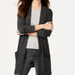 Style & Co Women's Long Thermal Stitch Cardigan Sweater Gray Size X-Large