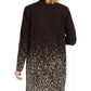 JM Collection Women's Ombre Jacquard Coatigan Black Size Petite Medium