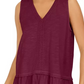 Style & Co Women's Ruffle Hem Tank Purple Size Medium