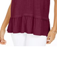Style & Co Women's Ruffle Hem Tank Purple Size Medium