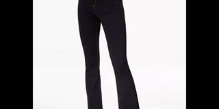 INC International Concepts Women's Curvy Fit Incfinity Bootcut Jeans Black Size 2