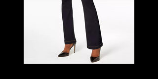 INC International Concepts Women's Curvy Fit Incfinity Bootcut Jeans Black Size 2