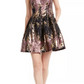 Vince Camuto Women's Metallic Fit & Flare Dress Pink Size 14